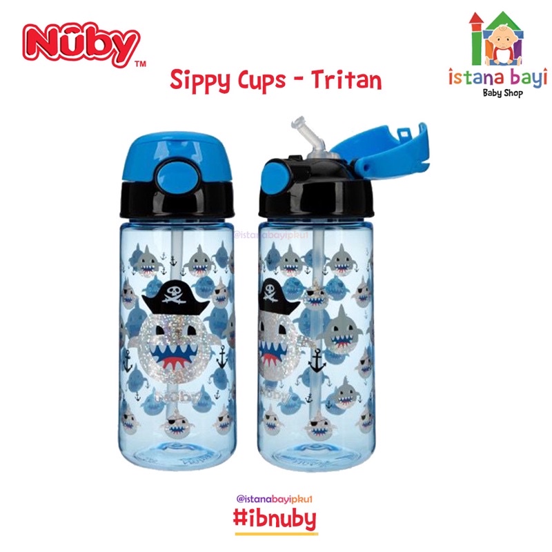 Nuby Tritan Flip It Glitter  Cup - Botol minum anak