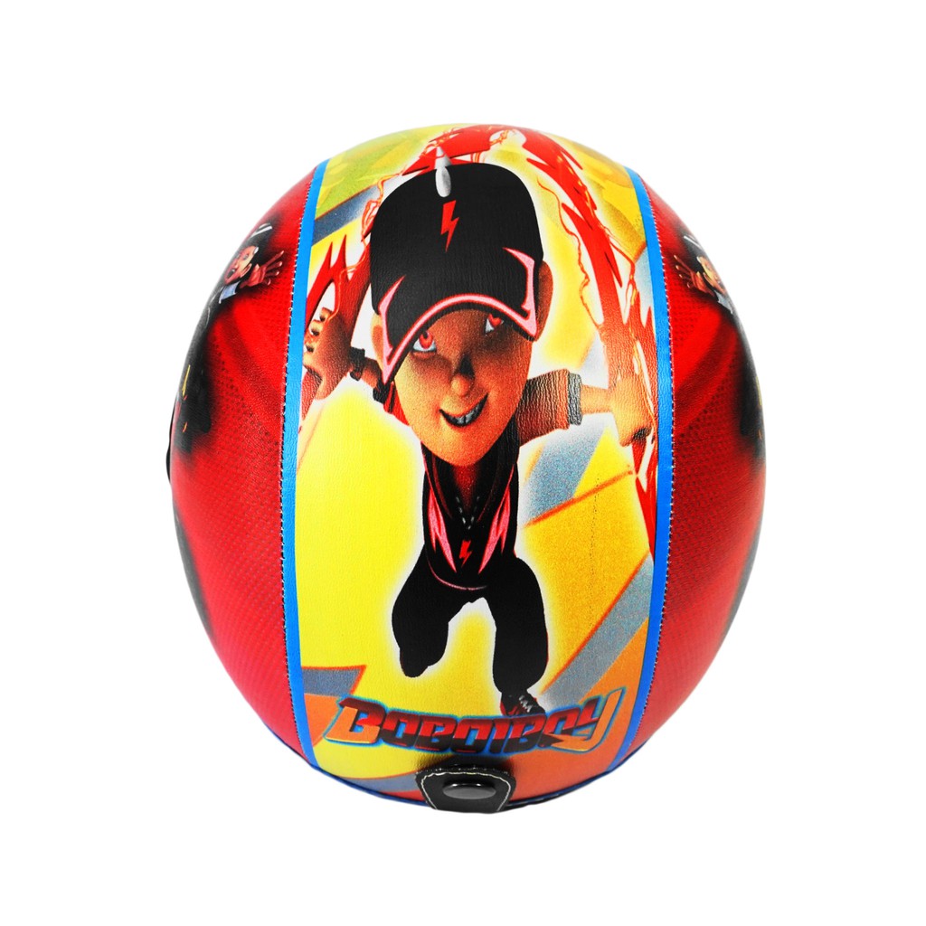 Helm Anak Standart Kaca Half Face Scoopy Original Karakter Boboiboy