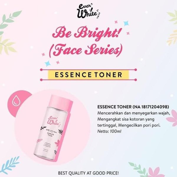 [COD] Toner Everwhite Brightning Treatment Wajah Exfoliating Hydrating Soothing dengan Kandungan Kefir - BPOM