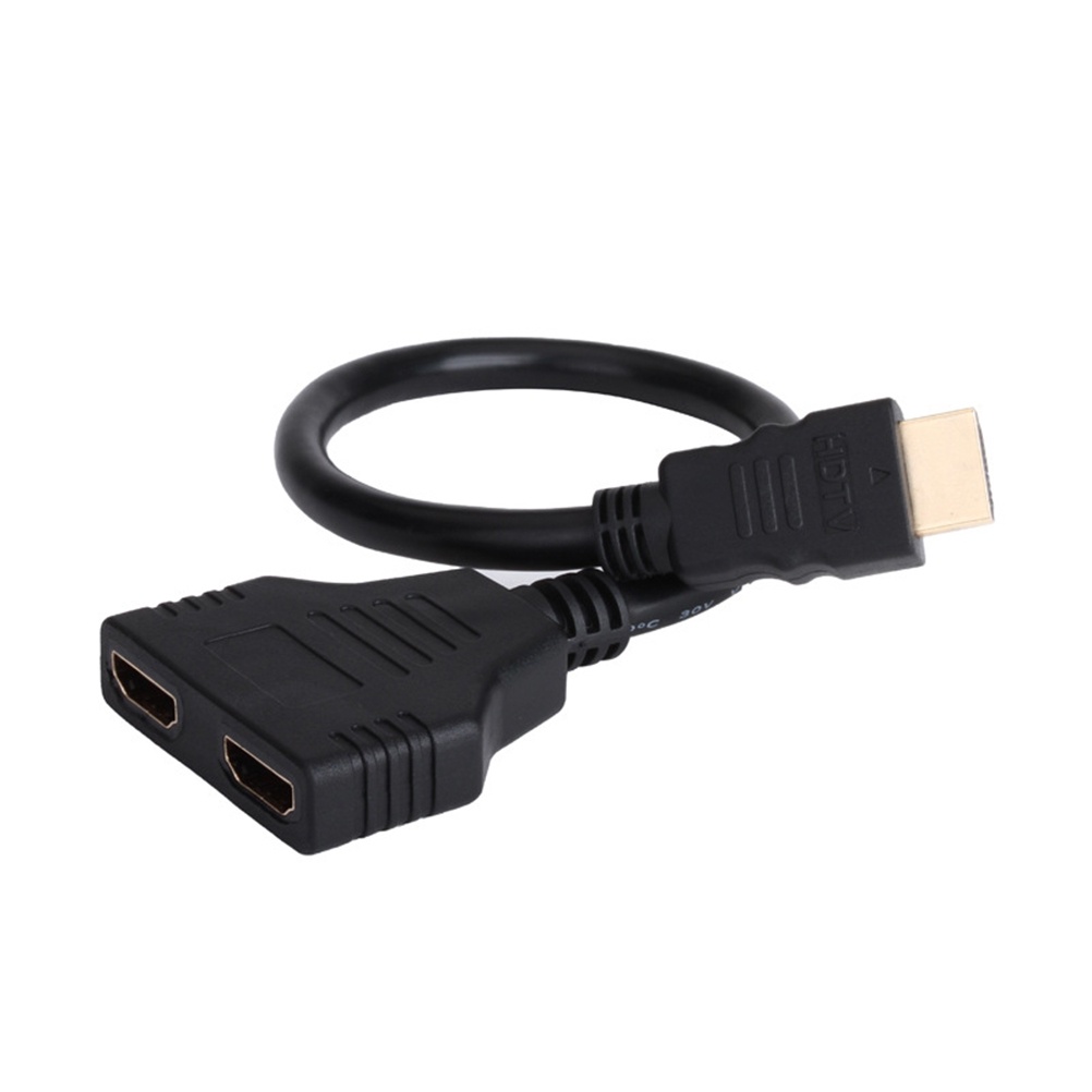 {LUCKID}1080P HDMI Port Male to 2Female 1 In 2 Out Splitter Cable Adapter Converter Home