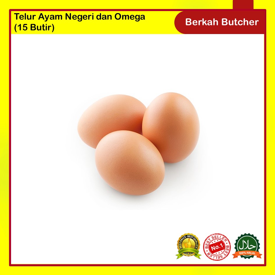 Telur Ayam Negeri dan Omega (15 butir) Berkah Butcher