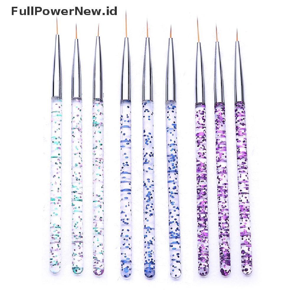 3 Pcs Kuas Lukis Ukuran 7 / 9 / 11mm Untuk Manicure