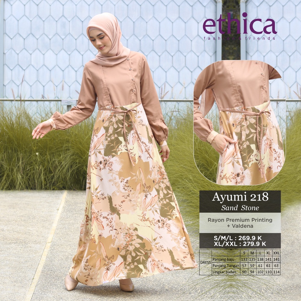 GAMIS TERBARU 2021 ETHICA AYUMI 218 SAND STONE