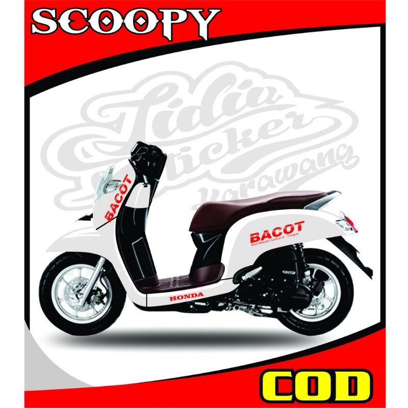 Striping / Stiker Scoopy BACOT Bahan Oracal