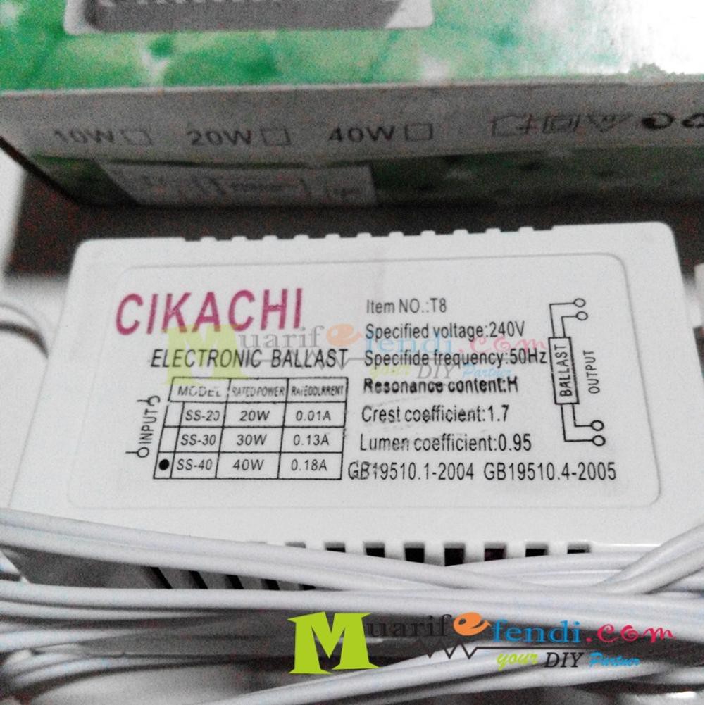 Electronic Ballast Lampu TL 10watt 20watt sampai 40watt