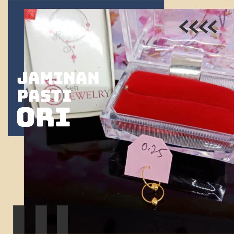 Anting Bayi Emas Asli Lingkaran /Kado Baby /Anting Anak /Anting Anting