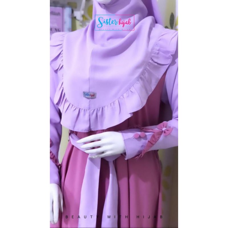 set tiara dress by sister hijab size S