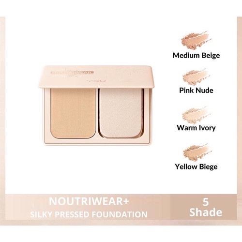 YOU NoutriWear+ Silky Pressed Foundation | Full Coverage | Oil Control &amp; Tahan Lama 24 Jam | Nourishing