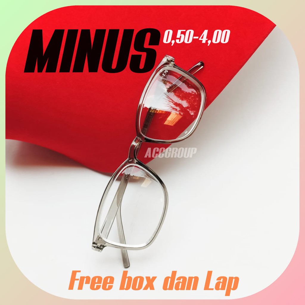 TERBARU KACAMATA MINUS -0.50/-4.00 FASHION WANITA FREE BOX DAN LAP