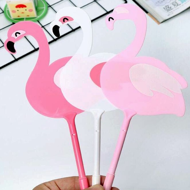 Bolpoin KIPAS FLAMINGO / Pulpen Kipas Flamingo / Pena Kipas Kartun Flamingo Simple Elegan Unik