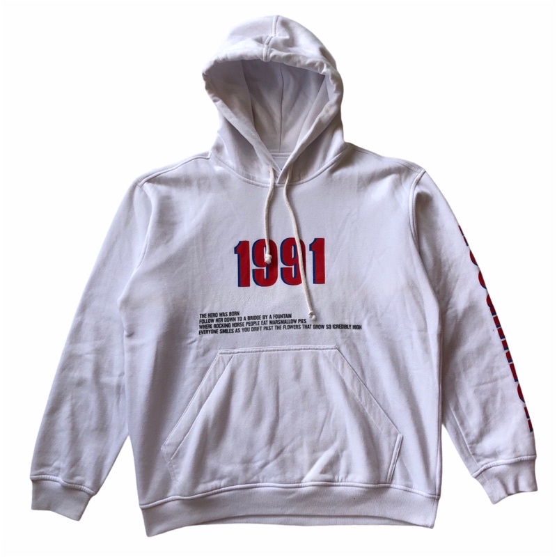 Roughneck 1991 White Hoodie Original