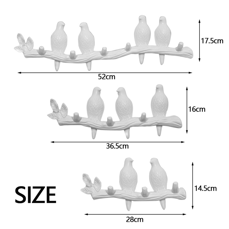 TK Creative Bird Shape Wall Hooks ABS Towel Hooks Living Room Hanger Towel Key Hat Handbag Holder Home Decoration