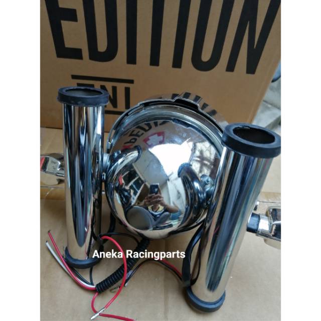 Lampu jeep plus breket dan sen variasi rx king megapro thunder cb 150 tiger dll / lampu pesek jeep