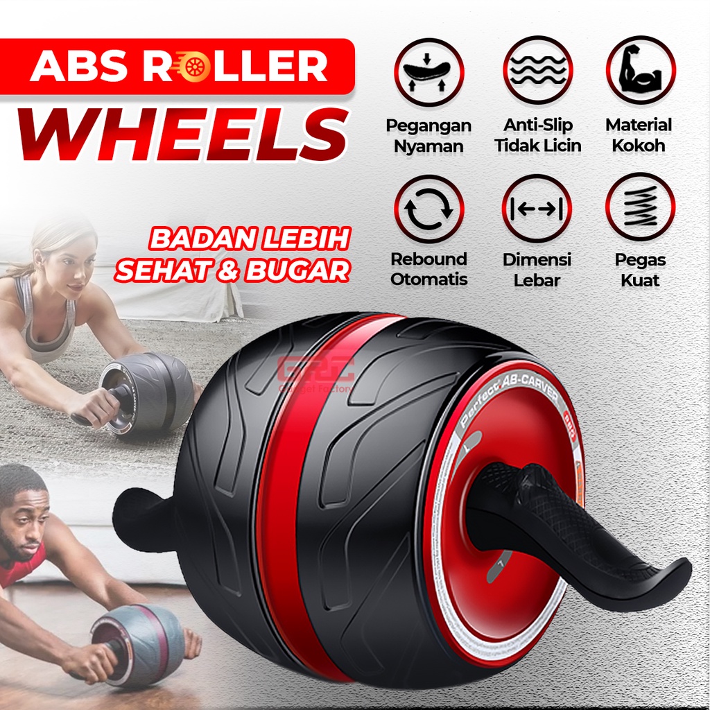 AB Roller Wheel Pull Rope Fitness Equipment Roda Latihan Perut Gym