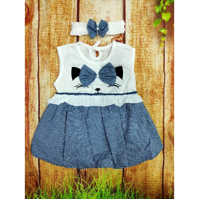 Two Mix Baju Bayi Murah Dress Bayi Free Bando 3 - 9 Bulan dj761-7
