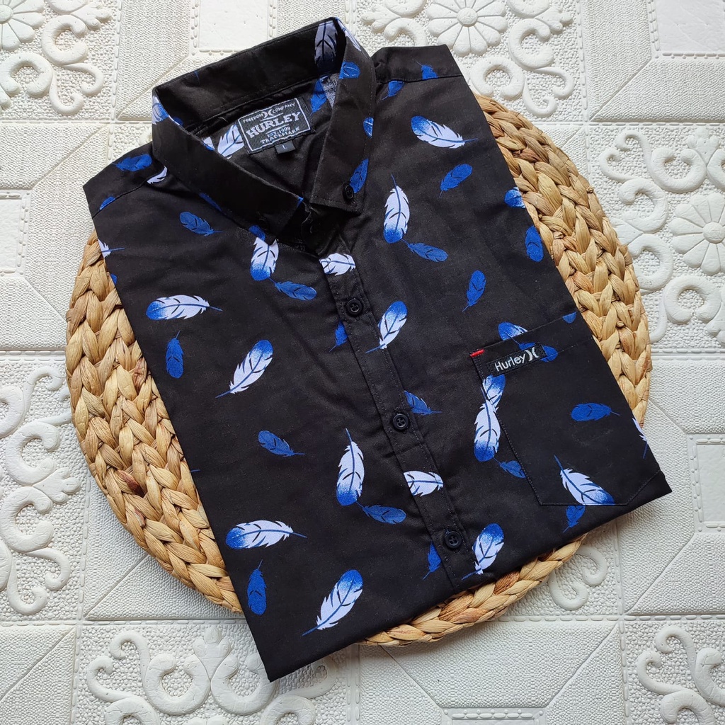 PROMO KEMEJA PRIA MOTIF SURFING LENGAN PENDEK