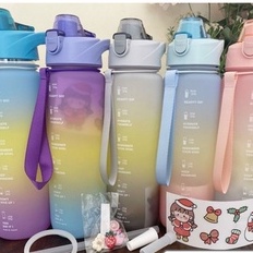 Botol Minum Tritan 1 Liter Botol Time Tritan Import Asli Original Tritan Botol Minuman Olahraga Bpa Free Botol Minum Motivasi [PM]