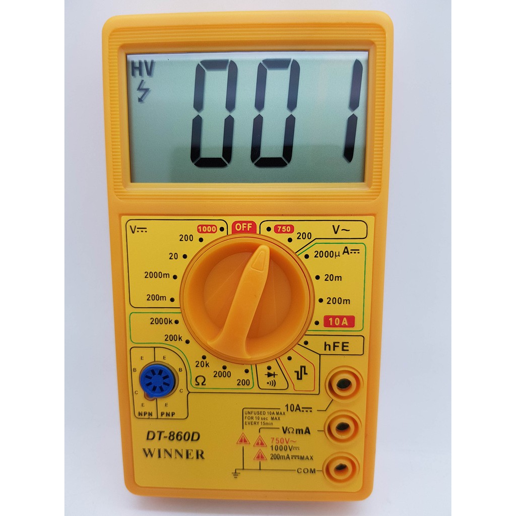 Digital Multitester Winner DT860D BUZZER layar jumbo