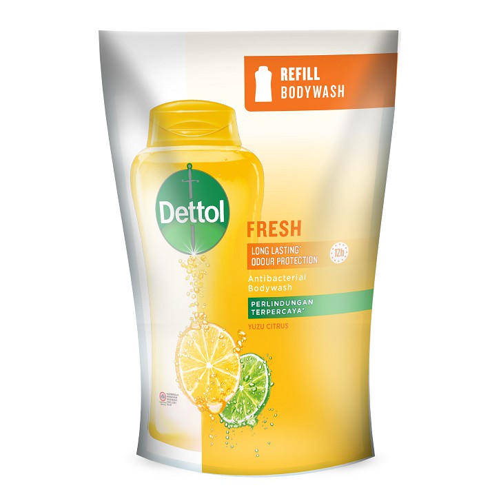  Dettol  Sabun Mandi  Cair Anti Bakteri Fresh 250 gr Refill 