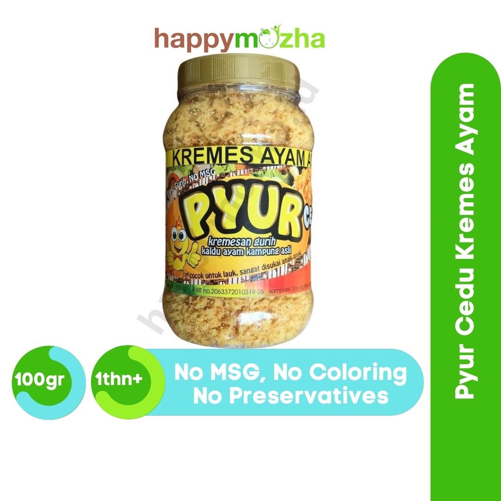

Kremes Ayam Kampung PYUR Cedu 100gr 1thn+