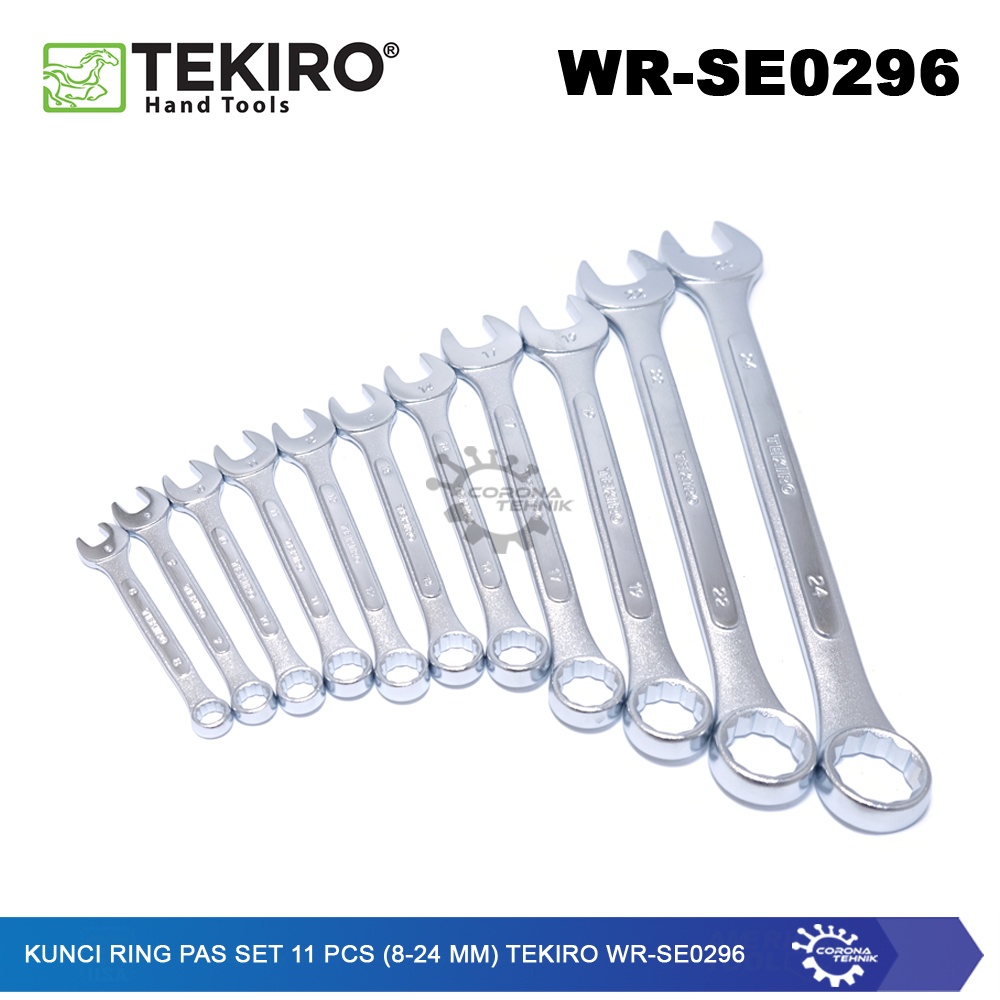 Tekiro WR-SE0296 - Kunci Ring Pas Set 11 Pcs (8-24 mm)