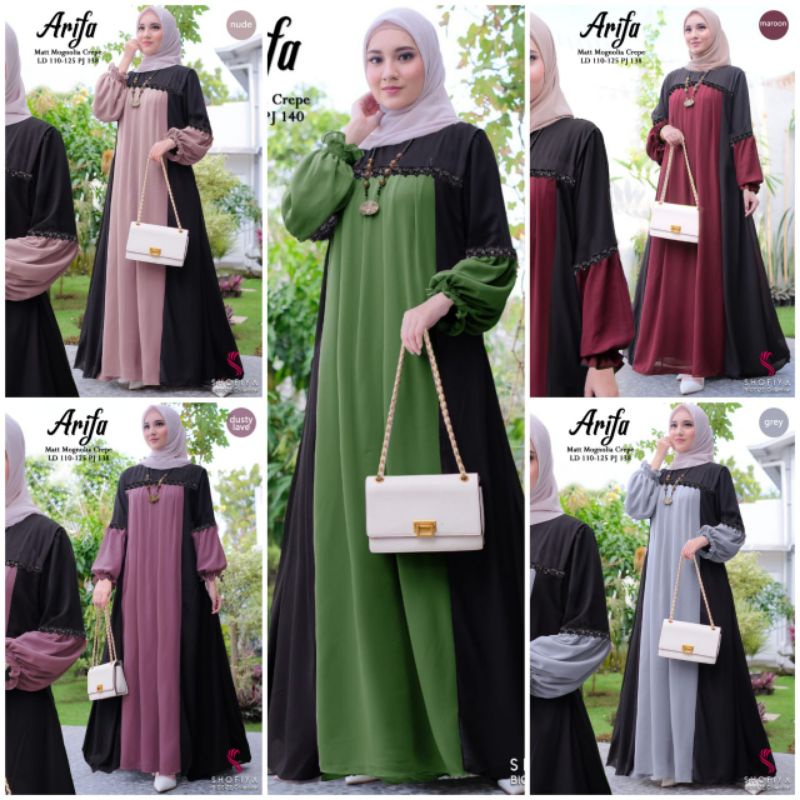Dress Jumbo ori by Shofiya//Arifa maxy big size
