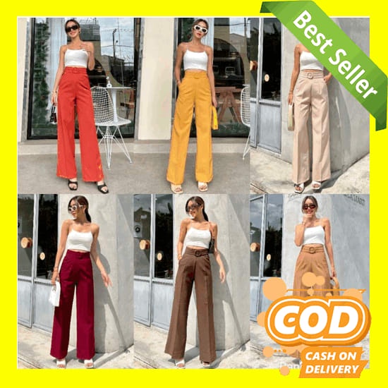 (Cod) Promo Cuci Gudang Tiara Pants Rajut Tebal (Dijamin Tebal) / Celana Kulot Wanita Rajut / Korean