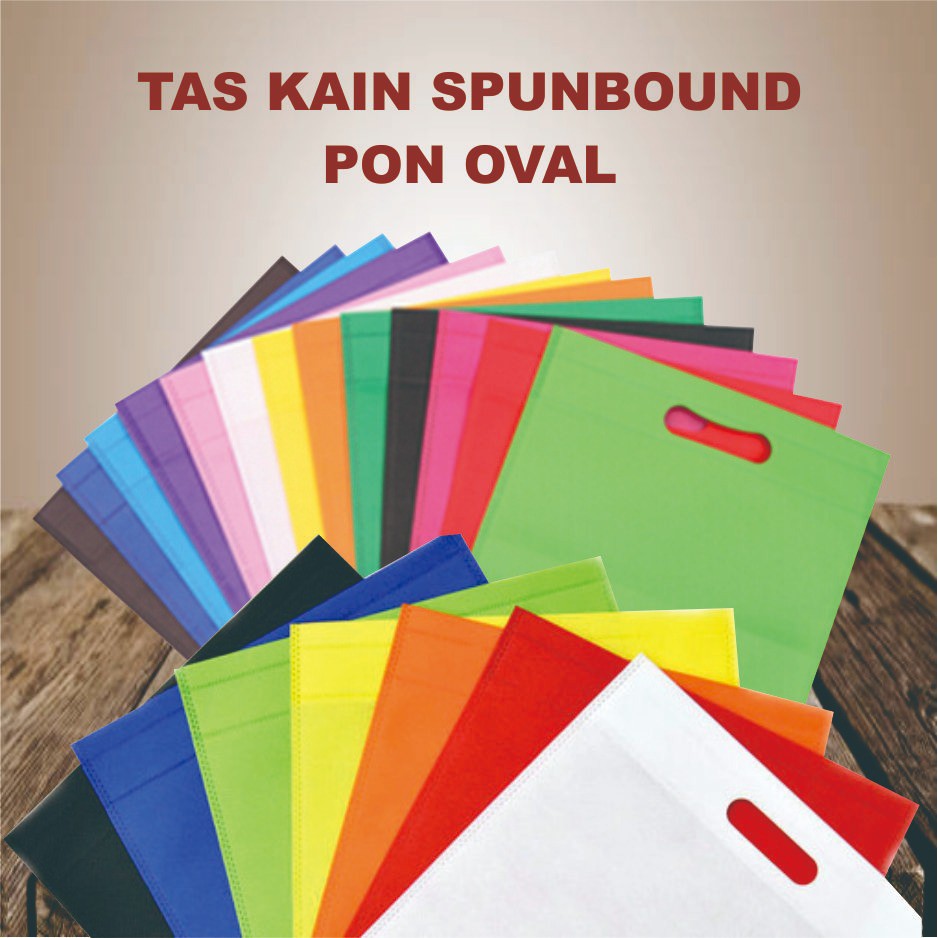 Goodie Bag Oval 30x40 | Tas Spunbond Oval | Kantong Souvenir Murah