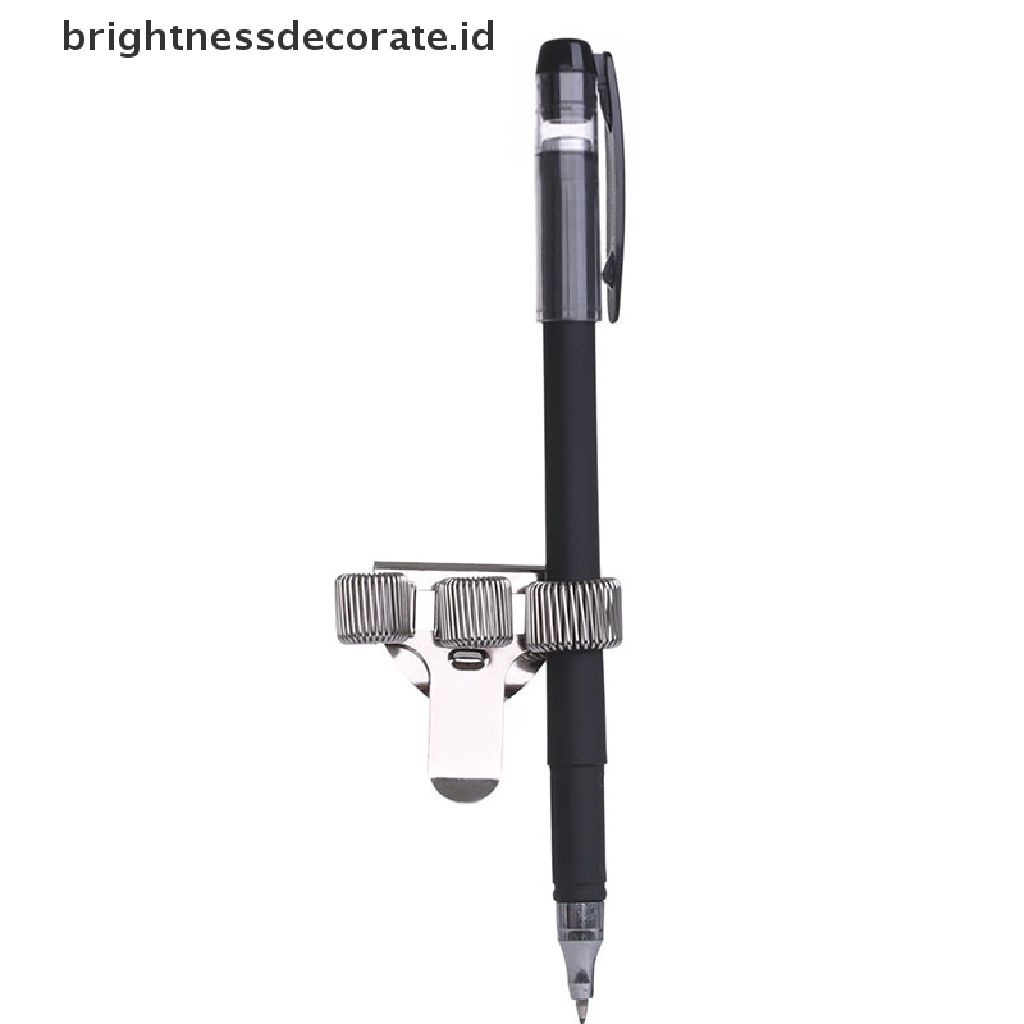 (Birth) 1pc Klip Metal Elastis Holder Pulpen / Notebook / Stationery