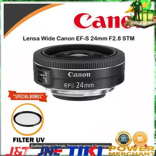 Unik Lensa Wide Canon EF-S 24mm F2.8 STM BONUS Filter UV Berkualitas