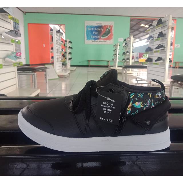 Sepatu tomkins wanita gloria black/white