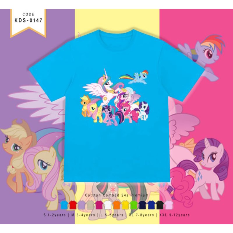 KAOS ANAK PEREMPUAN LITTLE PONY/COTTON 24S PREMIUM