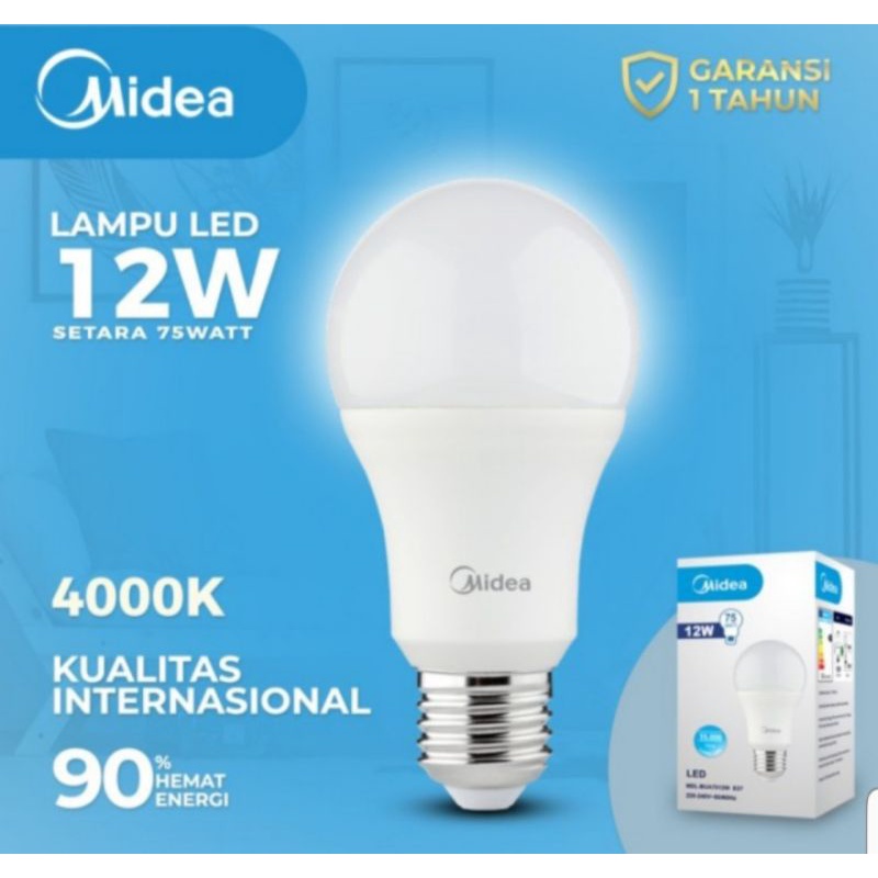 Lampu led bulb midea 100% ori kualitas international