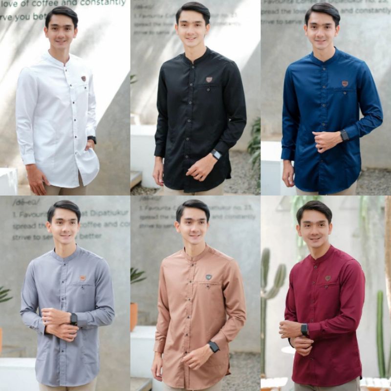 BAJU MUSLIM PRIA// KEMEJA PANJANG PRIA// KEMEJA TOYOBO// KOKO KURTA LENGAN PANJANG KATUN PREMIUM TERBARU// BAJU LEBARAN PRIA POLOS