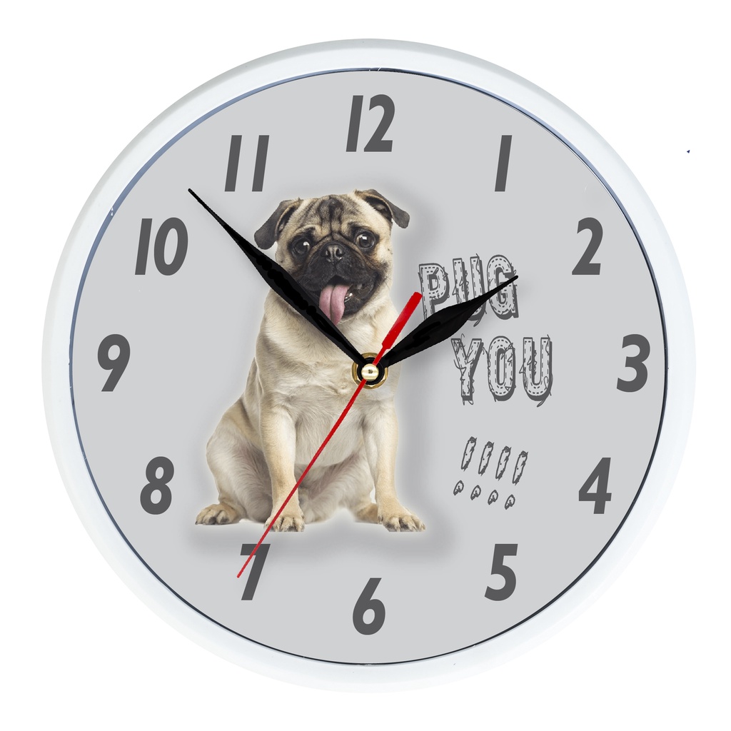 Jam Dinding Lucu & Unik - PUG YOU