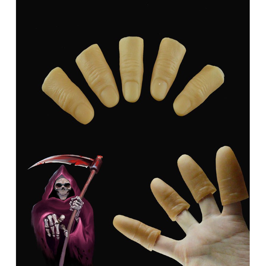 FAFI fake finger jari palsu karet mainan prank halloween rumah hantu