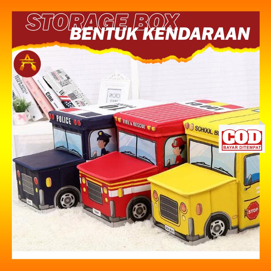 Box Kotak Tempat Penyimpanan Serbaguna Multifungsi Bus N263 Kotak Penyimpanan Box Wadah Mainan Anak