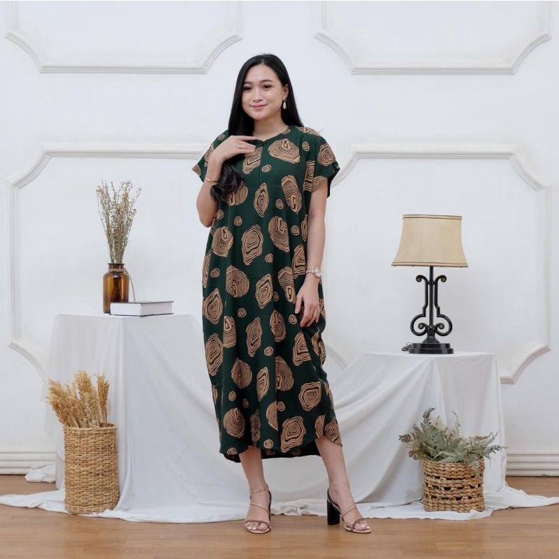 Daster Panjang Busui Kekinian Non Ruffle jumbo LD 130 kekinian viral-Barel jotol