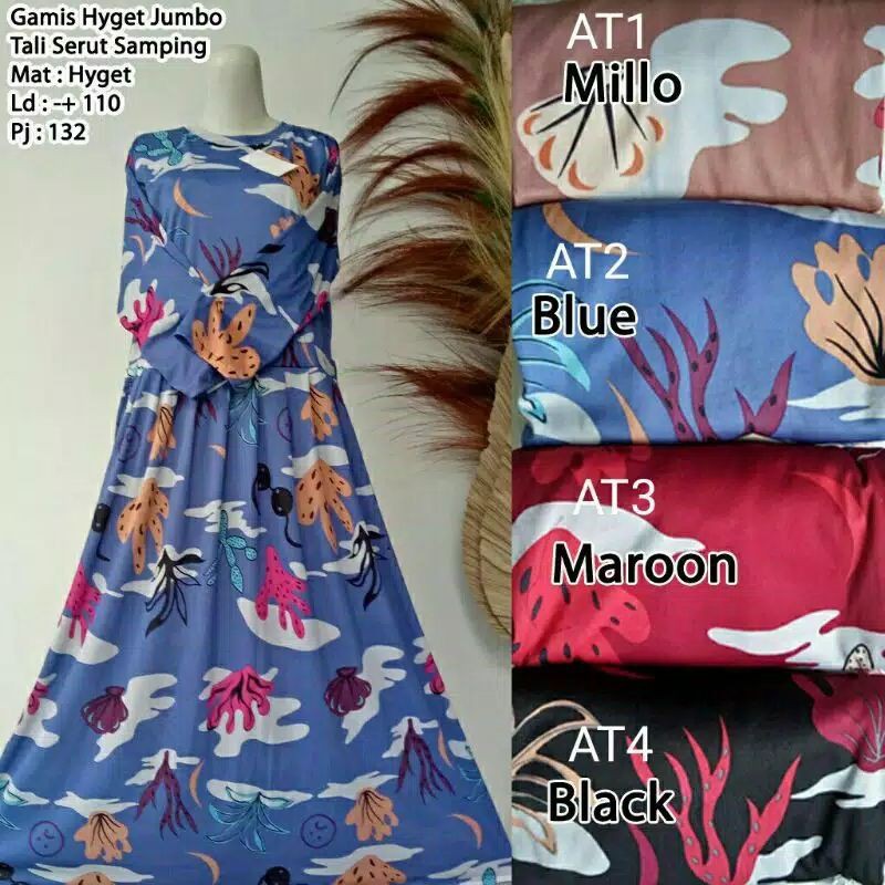 Gamis Murah HYGET Busui Tali Serut Samping MOTIF