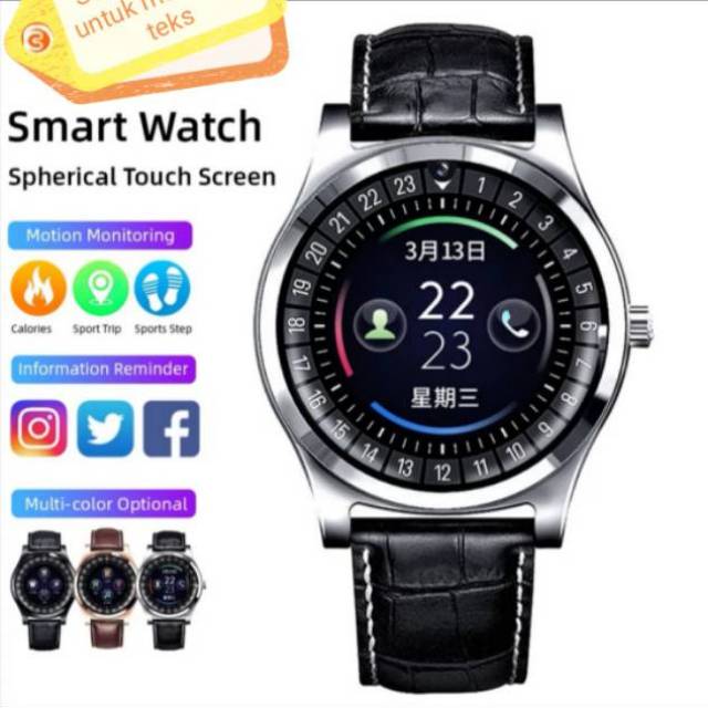 jam tangan Pria wanita anak Elegan smart watch hitam jam tangan pintar dengan AI terbaru