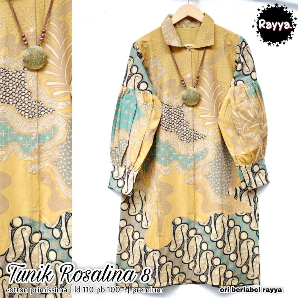 Tunik rosalina batik solo tunik kerja modern dan trendy