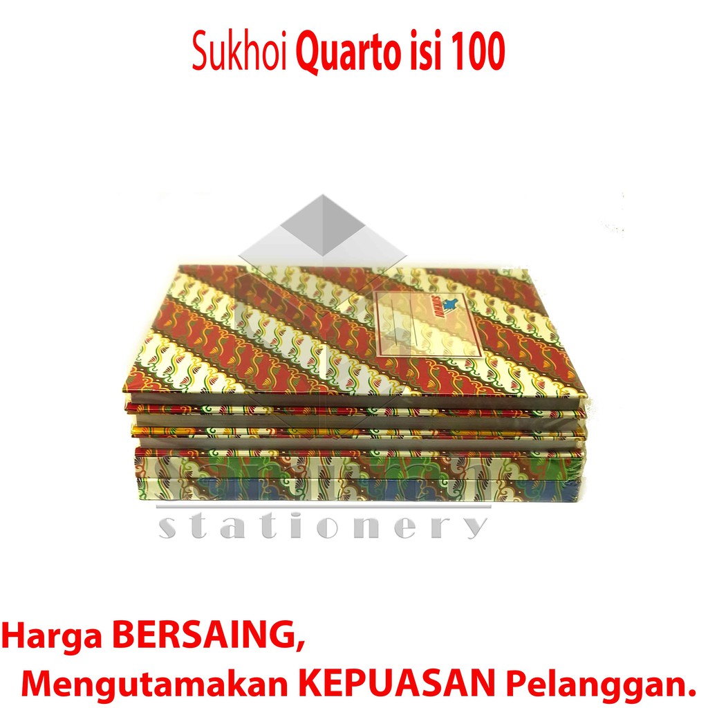 Buku Hard Cover Sukhoi Quarto isi 100 lembar / Ukuran Kuarto / Buku Akutansi Laporan Kwarto A5-3