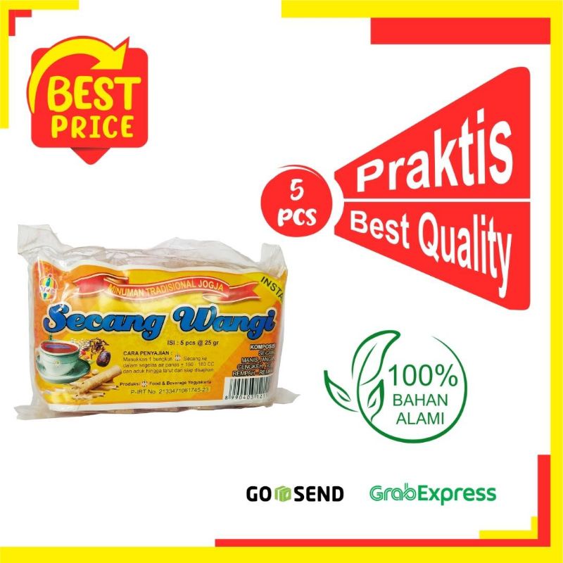 

MINUMAN INSTANT TRADISIONAL SECANG WANGI ISI 5 PCS KHAS JOGJAKARTA 100% HALAL