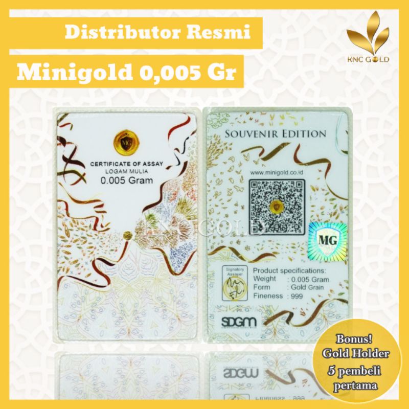 MINI GOLD SOUVENIR 0,005 Gram _ Emas Mini, Emas Kecil, Baby Gold 0,005 Gram