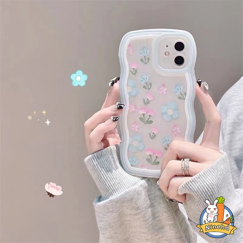 Soft Case Silikon TPU Transparan Motif Bunga Untuk iPhone 13 12 11 Pro Max X Xr Xs Max SE 8 7 6 6s Plus