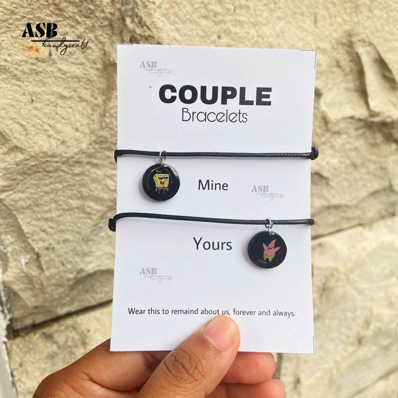 [2pcs]sepasang gelang Best Friend Spongebob n Patrick