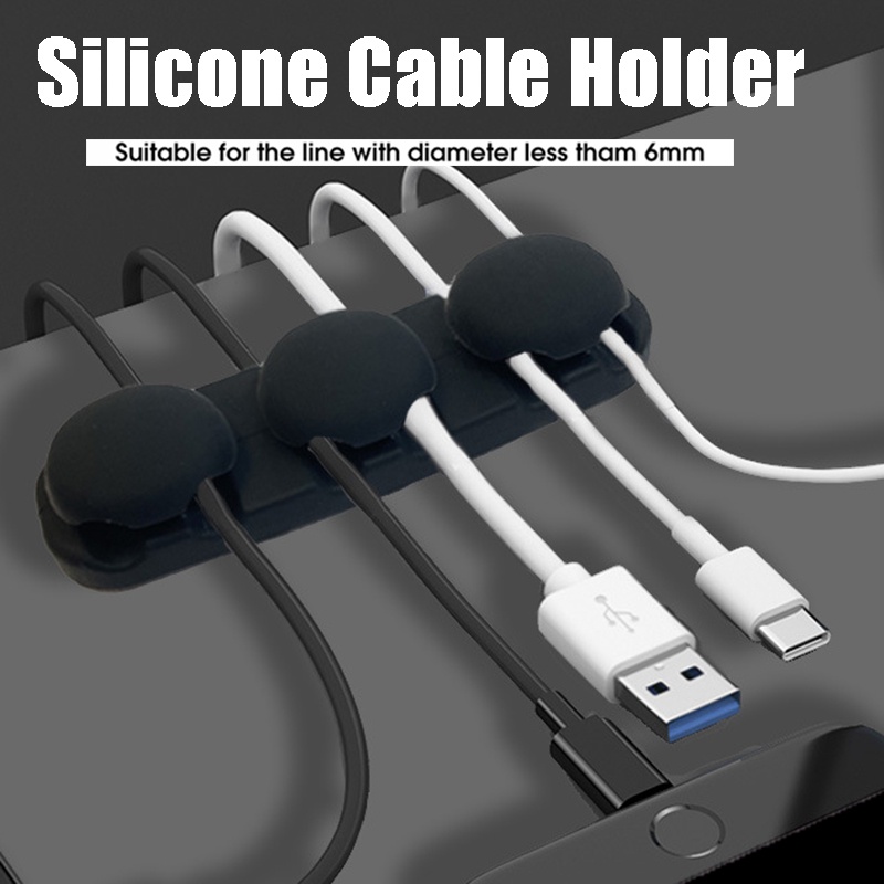 Klip Holder Pelindung Kabel Usb Flexible Bahan Silikon