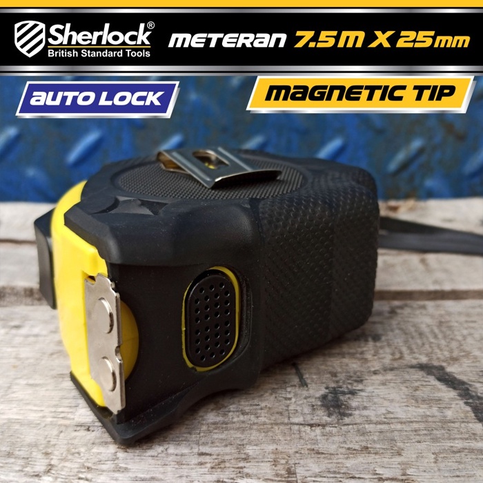 Meteran 7.5 Meter Sherlock Auto Lock Metrics Magnetic Tip