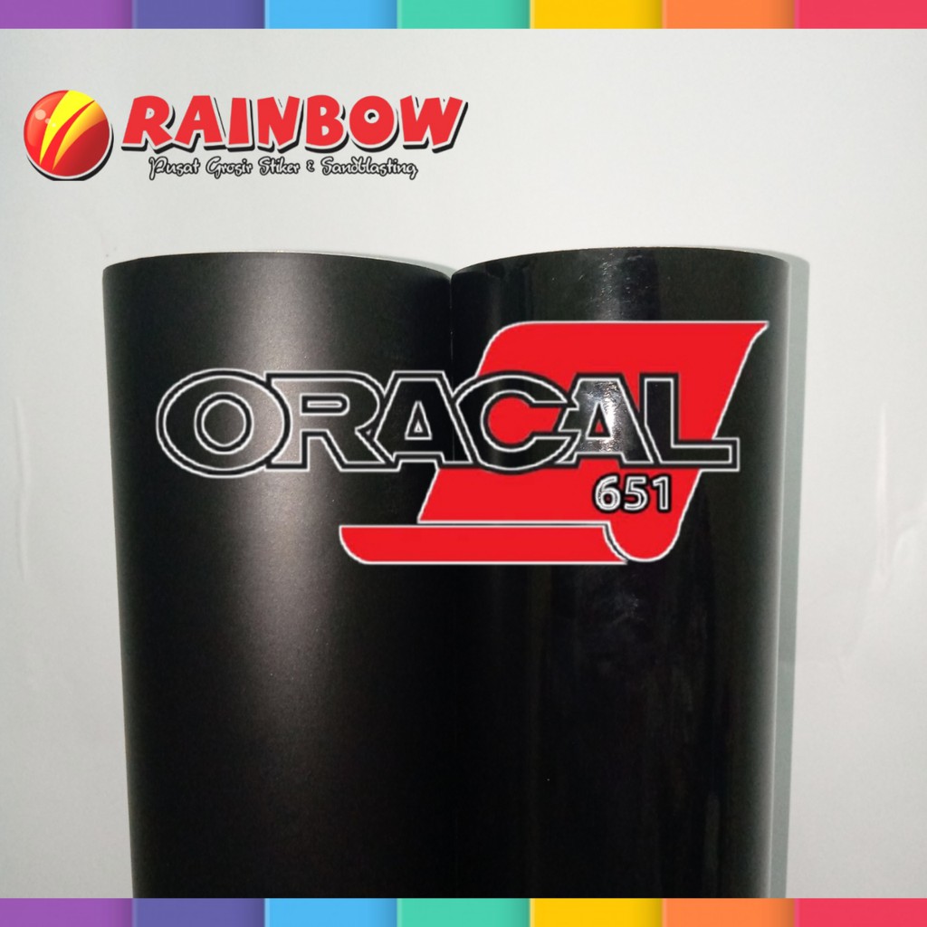 Jual Stiker Sticker Oracal 651 Series Glossy Matte Warna Hitam 070