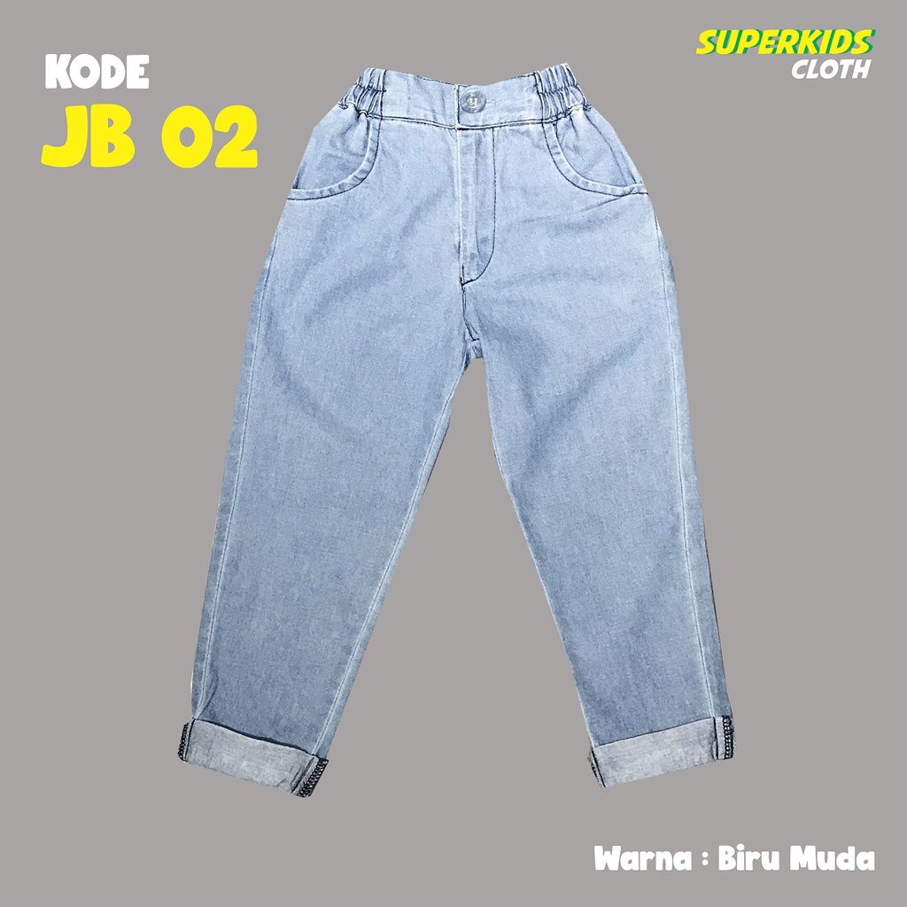 CELANA ANAK PEREMPUAN JEANS PANJANG MODEL BOYFRIENDS  SUPERKIDS 1 - 10 TAHUN